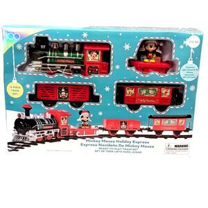 Mickey Mouse Holiday Express 12 Piece Christmas Train Set